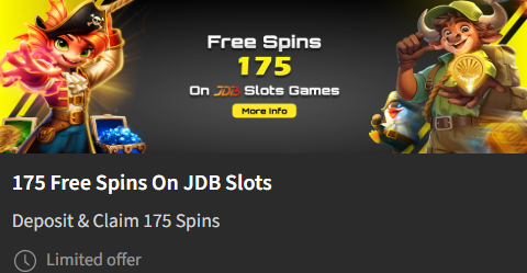 Betvisa Casino JDB slots 175 free spins promotion Philippines